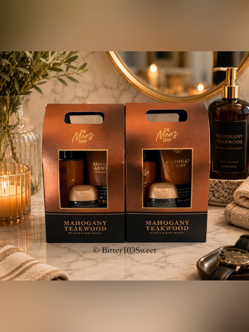 Bath & Body Works Men's Shop Mahogany Teakwood Gift Set X2